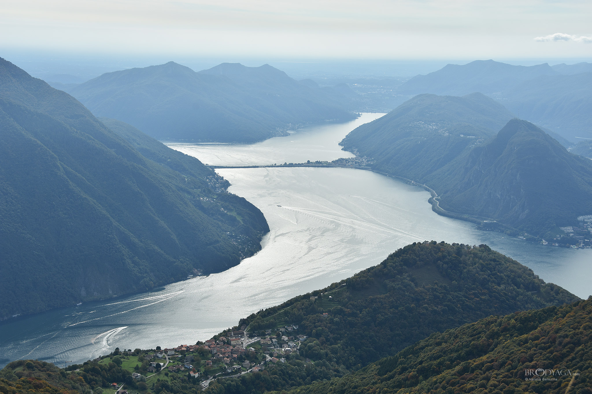 View to Lake Lugano from Monte Boglia